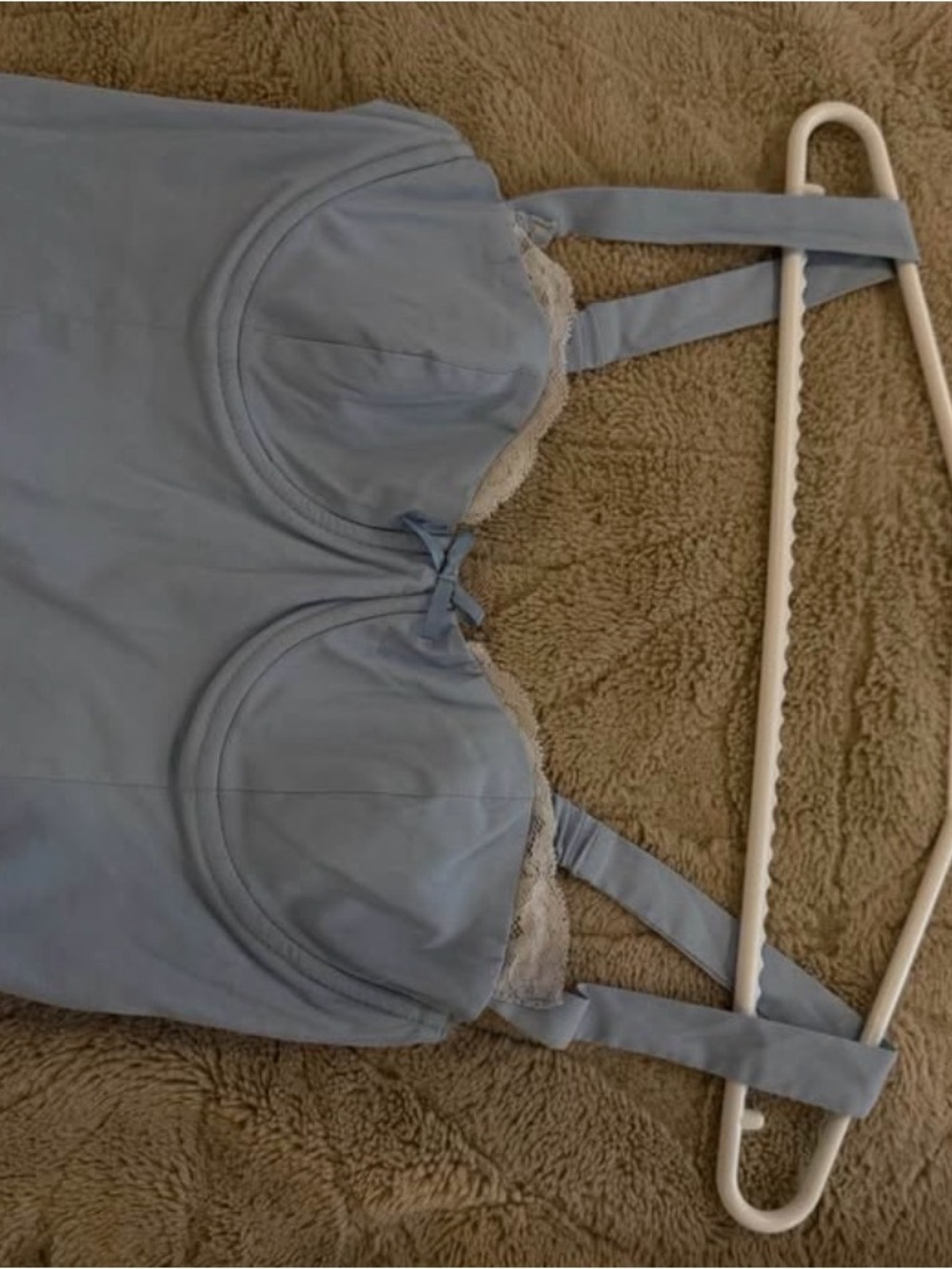 Garage Light Blue Lace-Trim Camisole